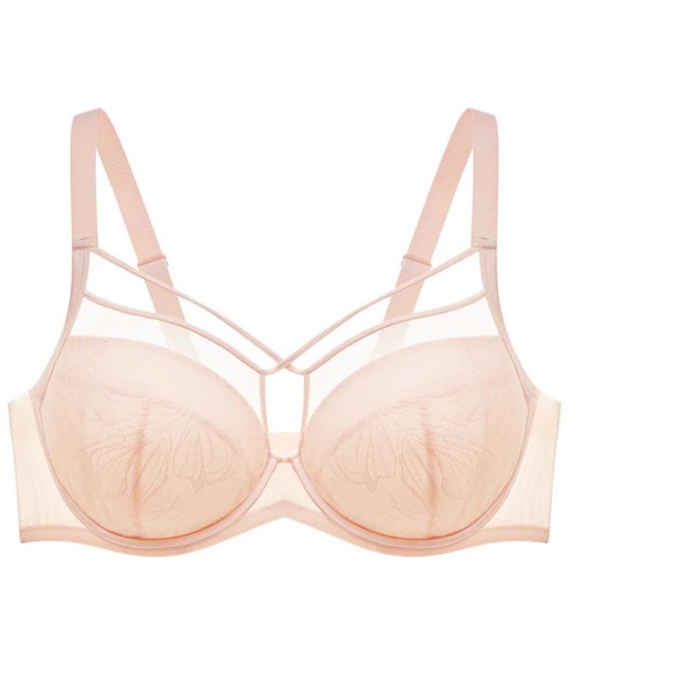 Harper Smooth Lace FlexWire Strappy Soft Cup Bra (Eco), Sakura-40H.  NWT